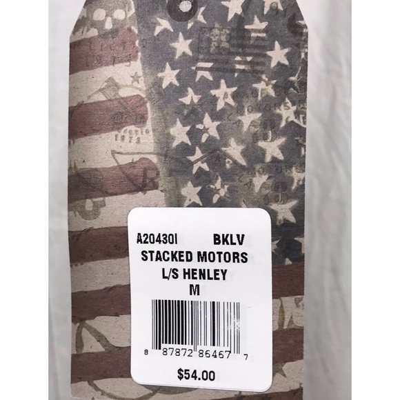 AFFLICTION Mens T-shirt STACKED MOTORS Biker Skull - Picture 2 of 7